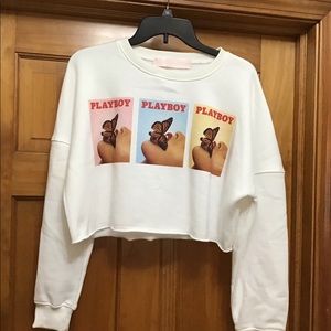 Playboy Missguided cropped sweatshirt